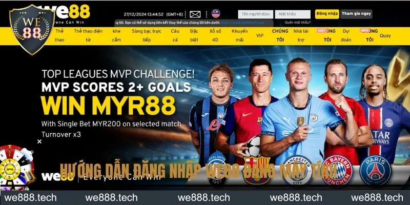 Hướng dẫn đăng nhập We88 bằng máy tính dễ dàng