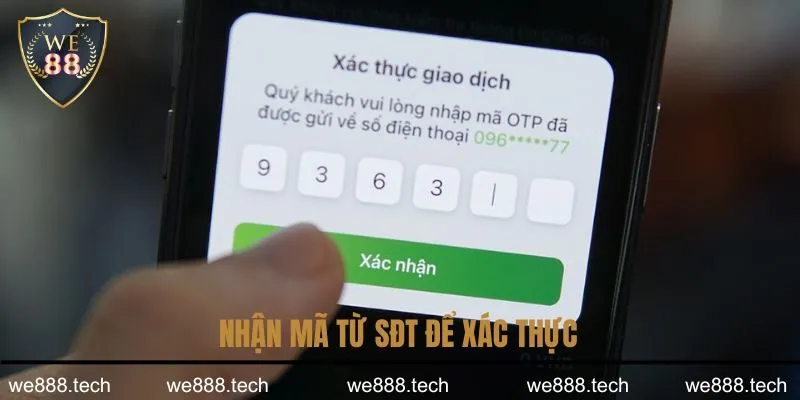 Nhận mã từ SĐT để xác thực